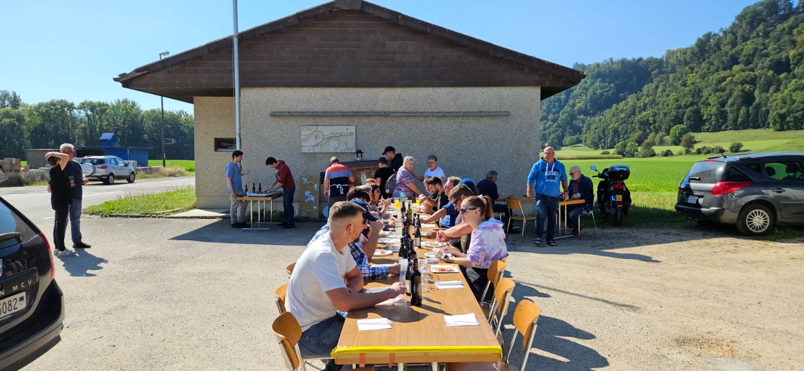 Repas de toute l'équipe lors des entrainements saisonniers